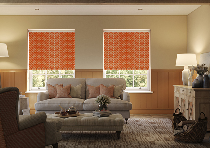 Orla Kiely Linear Stem, Persimmon - Roller Blind - Image 3